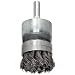 Weiler Wire End Brush, Banded, Round Shank, Steel, Partial Twist Knotted