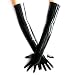 EXLATEX Latex Rubber Black Long Gloves Outfits Accessory Plus Size (Large, Black)