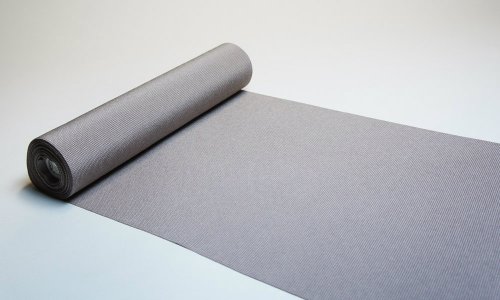 東レシルック　洗える合繊反物【着物　江戸小紋】角通し　生成×薄紫 お仕立出来ます