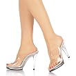 4 Inch Womens Sexy Shoes High Heeled Shoes Single Sole Clear