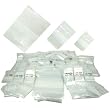 3000 Clear Zipper Resealable Poly Bags White Band 3 Szs