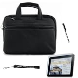 Apple iPad Touch tablet Messenger case fits well with all accessories for Apple iPad Wifi / 3G Model 16GB, 32GB, 64GB with Removable Shoulder Strap + Includes a 4-inch eBigValue (TM) Determination Hand Strap + Includes Anti Glare Screen protector + iPad Silver Stylus Pen