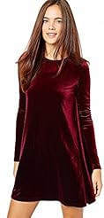 Velvet Long Sleeves Lace  Dress