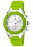 Women's Tahitian Jelly Bean Chronograph White Enamel Dial Green Silicon
