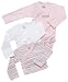 Gerber Long Sleeve Side Snap Onesies, 3 Pack, Newborn