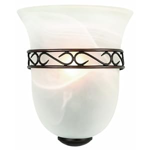 Design House 514596 Marlowe 1-Light Wall Sconce, 9.25-Inch by 8-Inch, Oil Rubbed Bronze