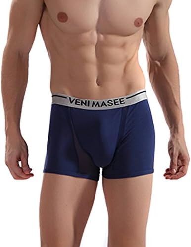 DESMIIT Men's Transparent High Elasticity Boxer Briefs US Medium