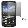 3 Pack of Premium Reusable LCD Screen Protector for Blackberry Curve 8350i