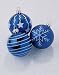 Set of 4 Blue Shooting Star Shatterproof Christmas Ball Ornaments 3" #826322