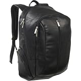 Le Donne Leather 17 Laptop Back Pack Black thumbnail
