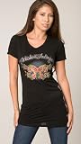 Christian Audigier Black Embellished Butterfly