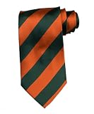 Miami Hurricanes - Neck Tie - Striped - Orange and Green