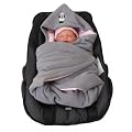 Babydecke f�r die Babyschale grau mit rosa von HEBA-Germany
