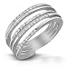 Forzieri 18K White Gold and Diamonds Right Hand Ring