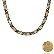 MARCEL DRUCKER Wonderful Necklace With 0.76ctw Genuine Topazes Crafted in 24K Yellow Gold foil and Titanium. Total item weight 44.0g Length 16.5in