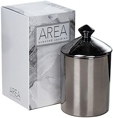 Scented Candles By AREA. 100% Soy Wax Aromatherapy Candle- Argento Design (Lavender Scent)