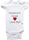 SOMEONE IN KANSAS LOVES ME - KANSAS BABY - State-series - White, Blue or Pink Onesie / Baby T-shirt