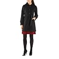 Mossimo&reg; Black Women's Wool Hoodied Jacket - Black/Navy