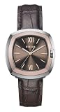 Versus By Versace Gents 'U&Me' Two Tone Dark Brown Leather Strap Watch