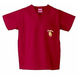 USC Trojans NCAA Classic Scrub 1 Pocket Top (Crimson)