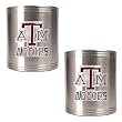 Texas A&M Aggies 2pc Stainless Steel Can Holder Set NCAA College Athletics