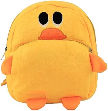Weiyee Little Kid Soft Plush Toy Backpack Pack Cute Lovely Duck Plush Toys Solid Three Dimensional Animal Schoolbag, best gift for Baby Kids Children Preschool Kindergarten Students(Duck)