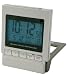 Precision Global Radio Controlled Graphite case Travel alarm clock with EL light