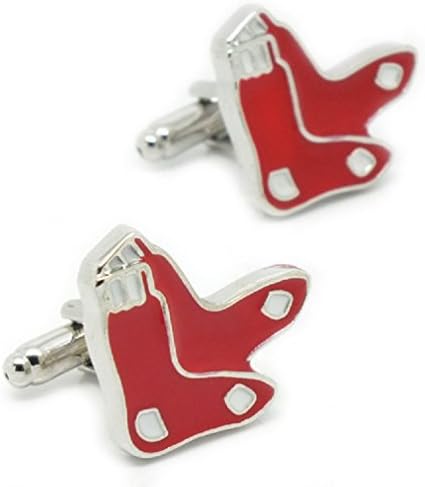 Globalmate Gentleman Series Boston Red Sox Cufflinks Cuff Nail Enamel