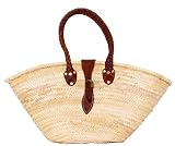 Moroccan Straw Summer Beach / Shopper / Tote Bag 13H x 27L x 6W