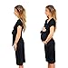 sofsy Easy Access Tie Front Nursing & Maternity Dress for Pre & Post Pregnancy (Medium, Black)