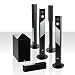 Crystal Acoustics Bpt5-8bl Slim Towers 5.1 Speaker System Fe