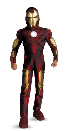 Iron Man Light-Up Muscle Costume: Boy’s Size 7-8