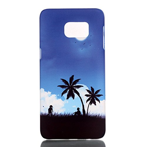 Galaxy S6 Case, Smatphone Case Stop Fashion Style Anti Slip Excat Fit Ultra Slim Thin TPU Rubber Soft Back Cover Protective Skin Case for Samsung Galaxy S 6 (2015) (moon)