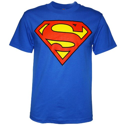 DC Comics Superman Classic Shield Logo Royal Blue Adult T-shirt XXXL