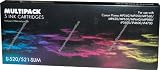 1 Full Set Canon compatible inks CLI521 PGI520 5 Pack inc Black Cyan Magenta Yellow and PGI-520 Black for Pixma MP540 MP560 MP550 MP620 MP640 MP630 MP980 iP3600 MP990 iP4600 MX860 iP4700