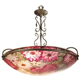 Dale Tiffany Flowers Hand painted Fixture