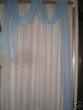 Blue Sheer Window / Bed / Door Scarf Valance 47 X 216