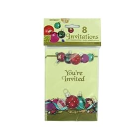  New - 8 Pack Christmas Tree Ornaments Invitations Case Pack 60 by DDI