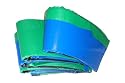 14ft Round Trampoline Standard Plus Pad - Blue & Green