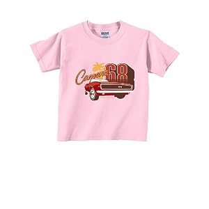 Camaro - Vintage 68 Red - Navy Toddler Cotton Tee
