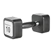 Reebok Square Chrome Dumbbell with Rubber Coating - 10 lbs.