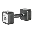 Reebok Square Chrome Dumbbell with Rubber Coating - 10 lbs.