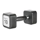 Reebok Square Chrome Dumbbell with Rubber Coating - 10 lbs.