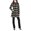 Merona&reg; Women's Long Wool Jacket with Large Collar - Black/White Plaid