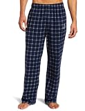 NBA Men's Utah Jazz One Color Logo Flannel Pant (Collegiate Navy Plaid, Medium)