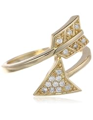 Sterling Silver Cubic-Zirconia Arrow Ring, Size 7