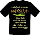 T-Shirt Ich befinde mich im Ruhestand XL,schwarz