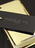 Apple iPhone 3G Metallic Slim Fit Case & 2 Screen Protections (Mirror and Transparent) - Gold