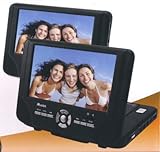 Mustek DP77 Dual 7-inch Screen Portable DVD Player with Battery