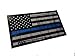 Tattered Reflective Thin Blue Line 3.5 X 2 Decal Sticker United States Us Flag Tactical Police Law Enforcement